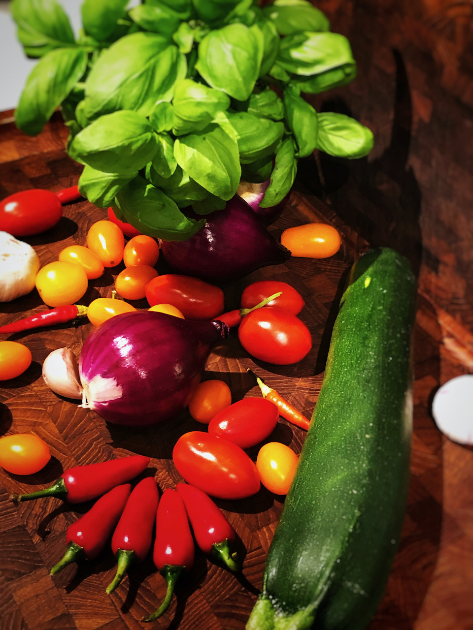 Some of the ingredients for the Bolognese